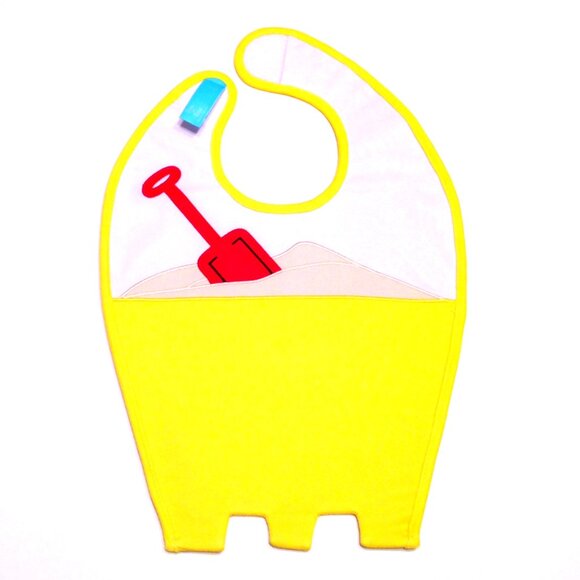 Dibs on Bibs, Sand Bucket Baby Bib - Picture 1 of 7